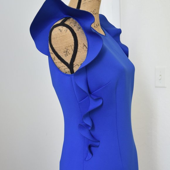 NEW! Nero By Jatin Varma Ruffle Detail Dress. - Picture 7 of 12